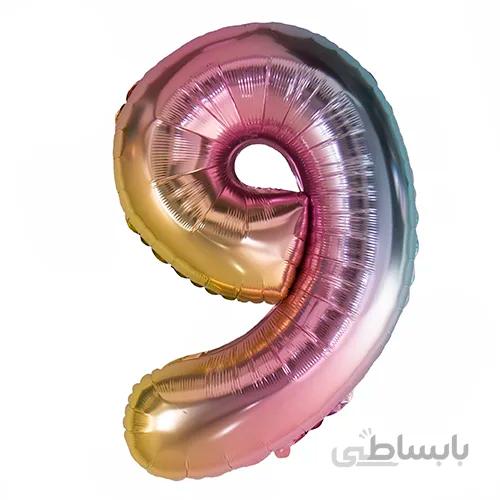 بادکنک فویلی عددی گرادیان عدد ۹