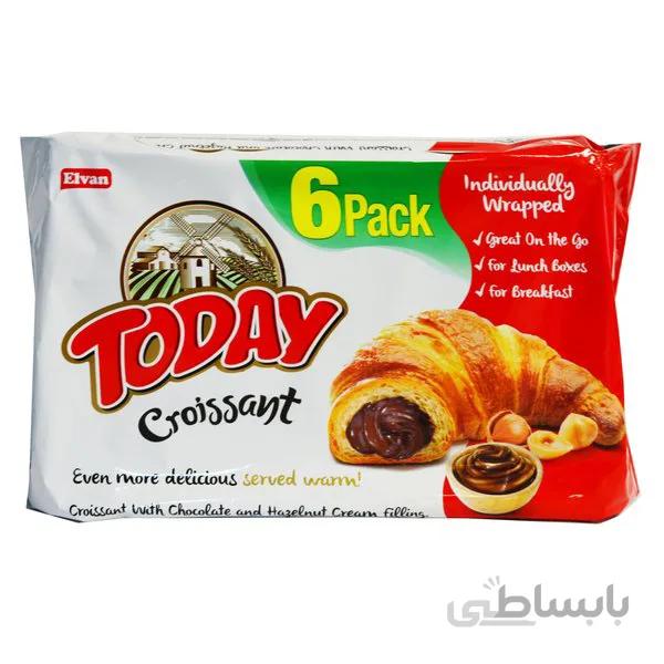 کروسان(پچ پچ) تودی شکلات و فندقی بسته ۶ عددی – elvan today croissant