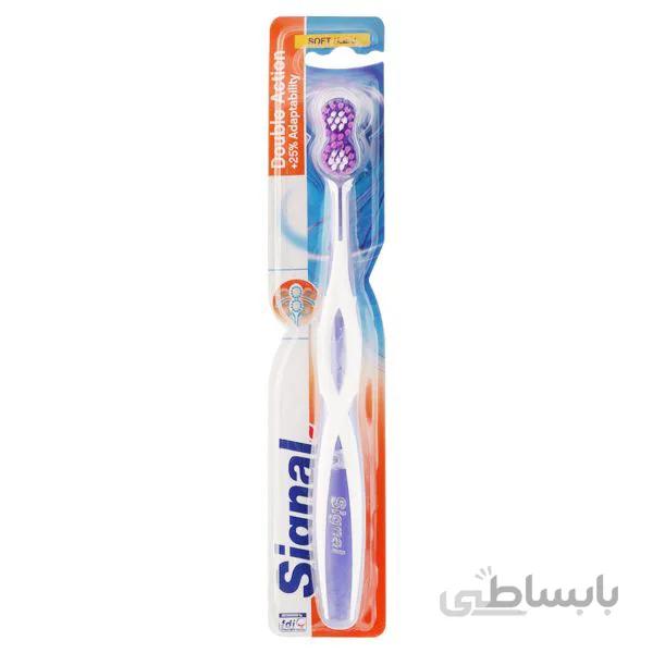 مسواک سیگنال دابل – عملکرد دو برابر + ۲۵ % سازگاری بیشتر – سایز متوسط – Signal Toothbrush Double action – Medium