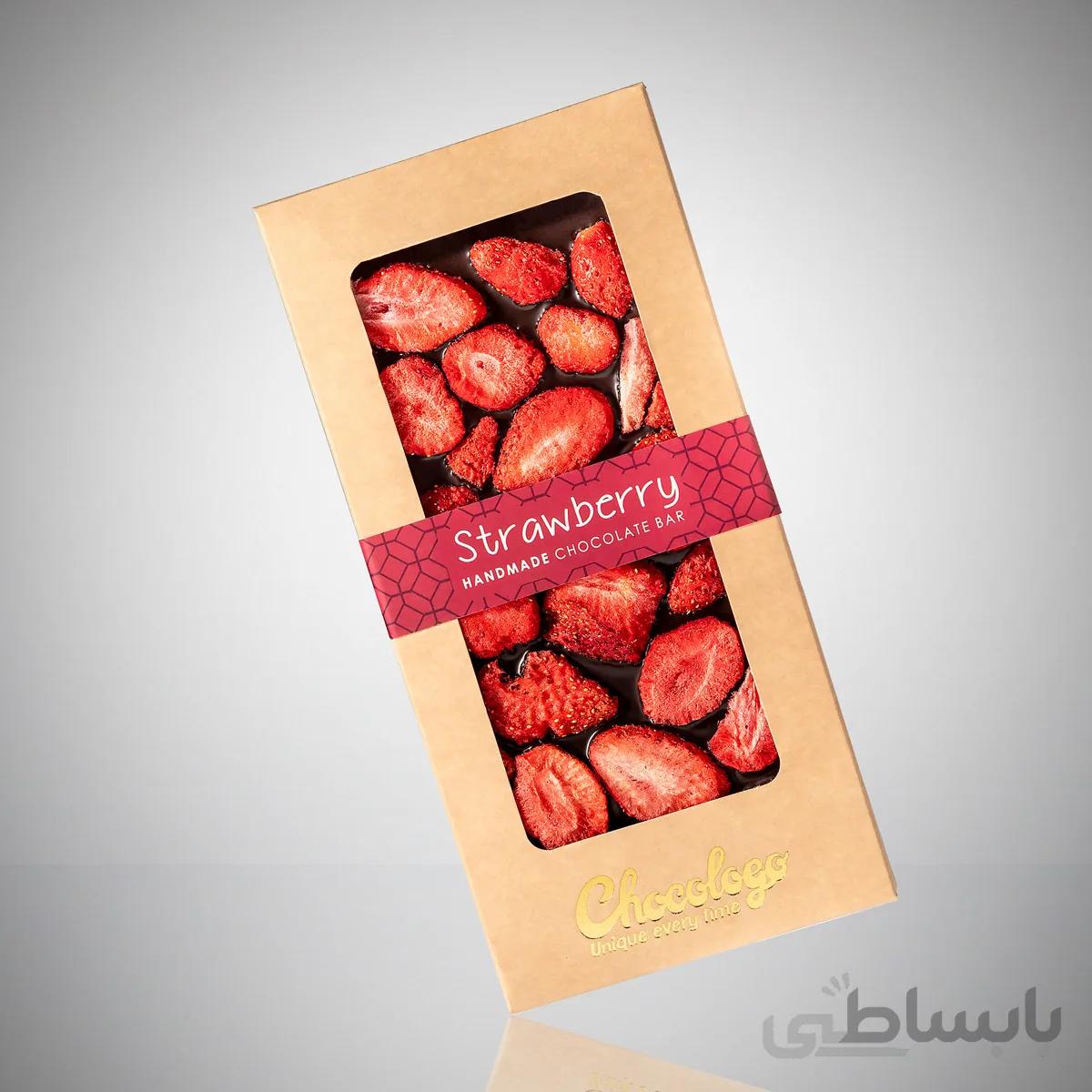 شکلات بار توت فرنگی 100 گرمی