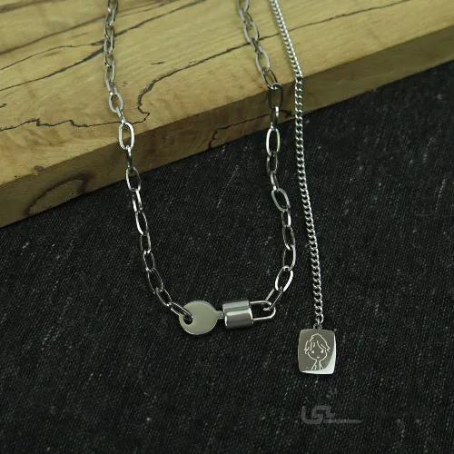 گردنبند استیل کد 465856