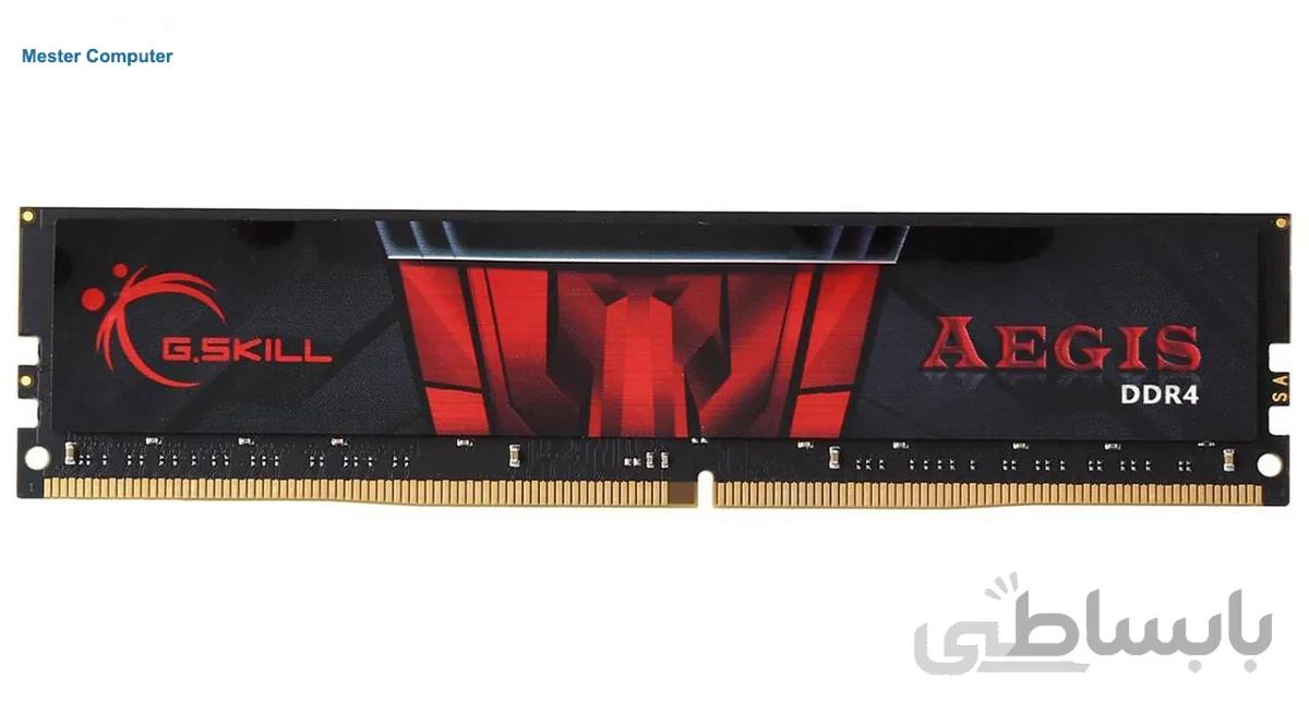 رم دسکتاپ DDR4 تک کاناله 2400 مگاهرتز CL17 جی اسکیل مدل Aegis ظرفیت 4 گیگابایت