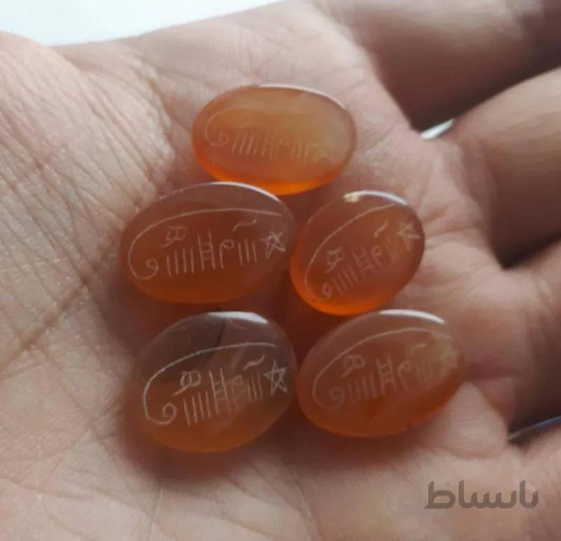 عقیق پرتقالی یمانی کد۱۱۰
