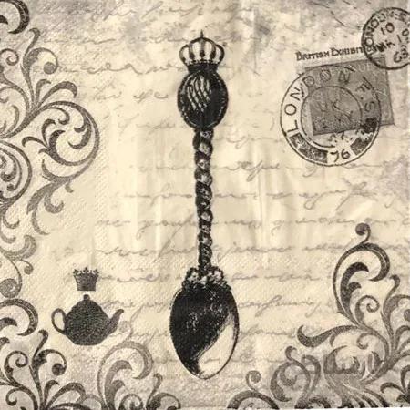 دستمال دکوپاژ مدل قاشق کد S117