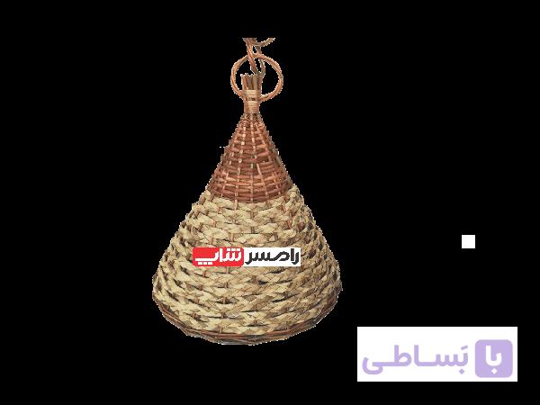 لوستر چوب و حصیر