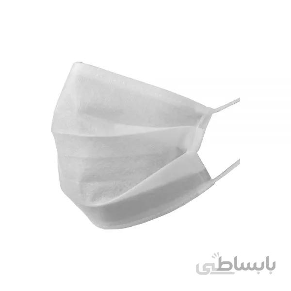 ماسک سفید دولایه (بسته 5 عددی)