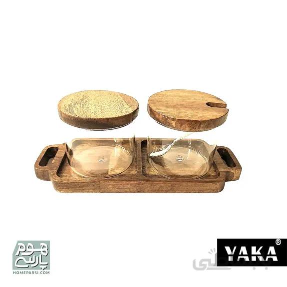ست صبحانه چوب آکاسیا یاکا