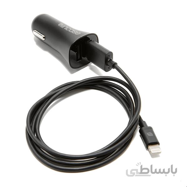 شارژر فندکی با کابل Lightning مدل EC20079 اینکیس