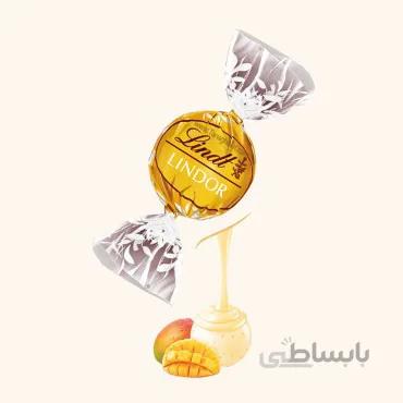 شکلات پذیرایی لینت لیندور توپی سفید انبه و خامه - 250 گرمی