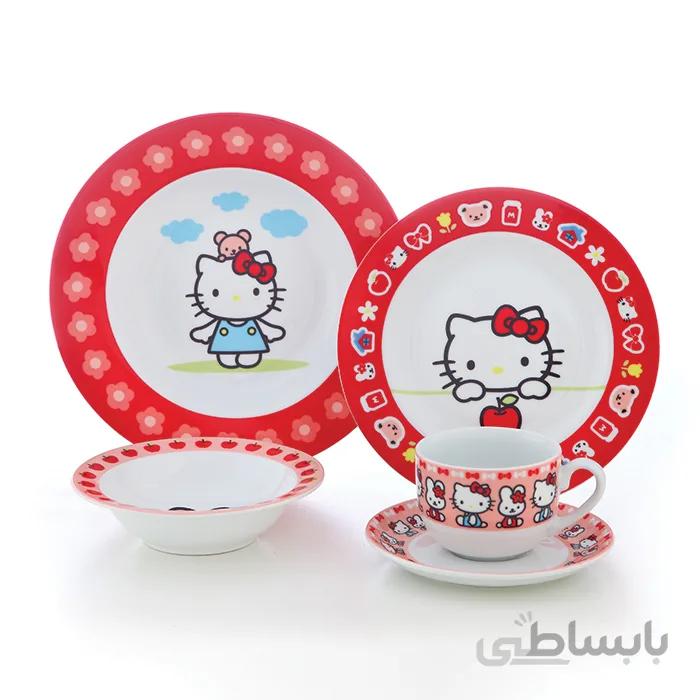 سرویس چینی زرین 1 نفره کودک کیتی (5 پارچه) ا Zarin Iran ItaliaF Kitty 5 Pieces Porcelain Kid Dinnerware Set