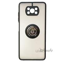 قاب محافظ مات انگشتی شیائومی پوکو اکس3 Translucent Matte Hybrid Ring Case Xiaomi poco x3مشکی