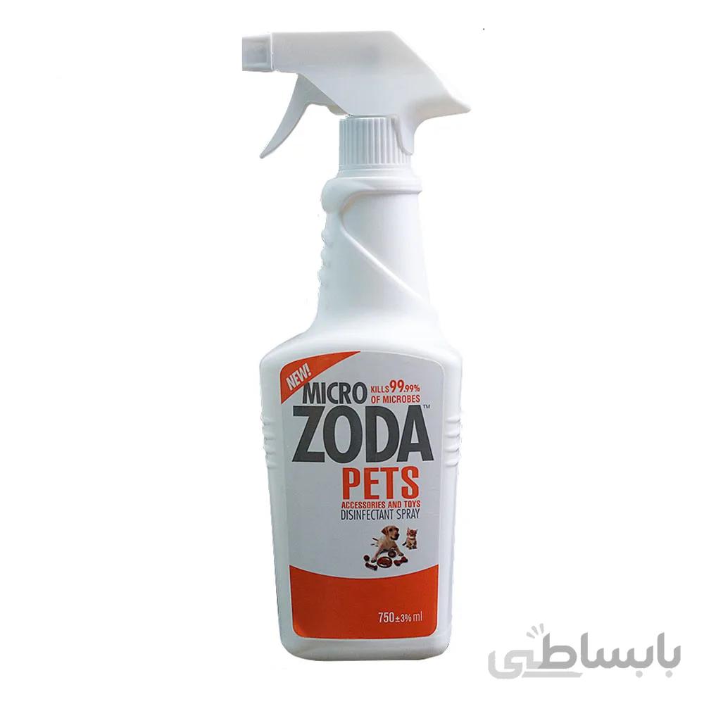 اسپری ضد عفونی کننده لوازم حیوانات میکروزدا حجم 750 میلی لیتر ا Micro Zoda Toy Spray For Animals 750ml