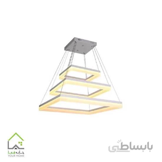 لوستر مدرن LED مربع سه طبقه ابعاد 405060