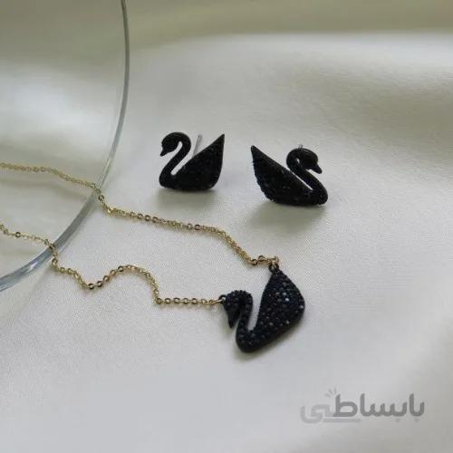 نیم ست قو سیاه سوارسکی
