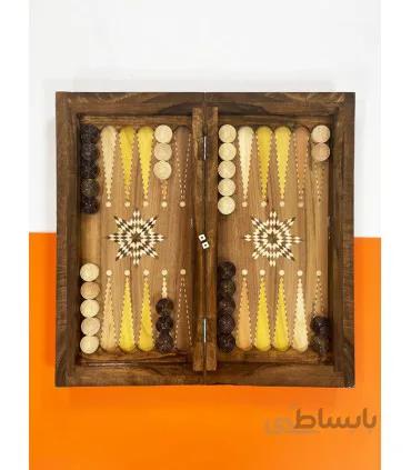 تخته نرد و شطرنج چوب گردو طرح خفاشی
