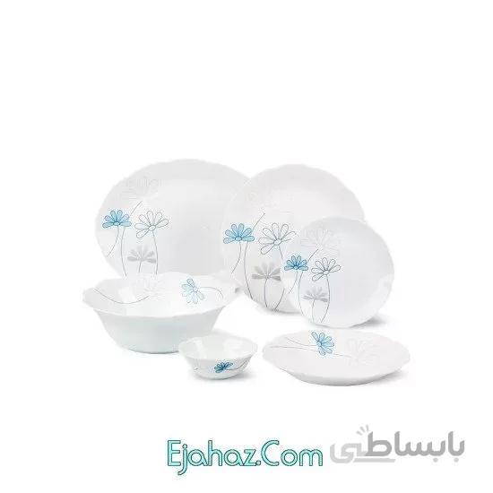 سرویس غذاخوری آرکوپال مقصود 26 پارچه دسینی طرح اودیسه آبی خاکستری