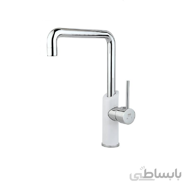 شیر آشپزخانه راسان مدل شیمر سفید