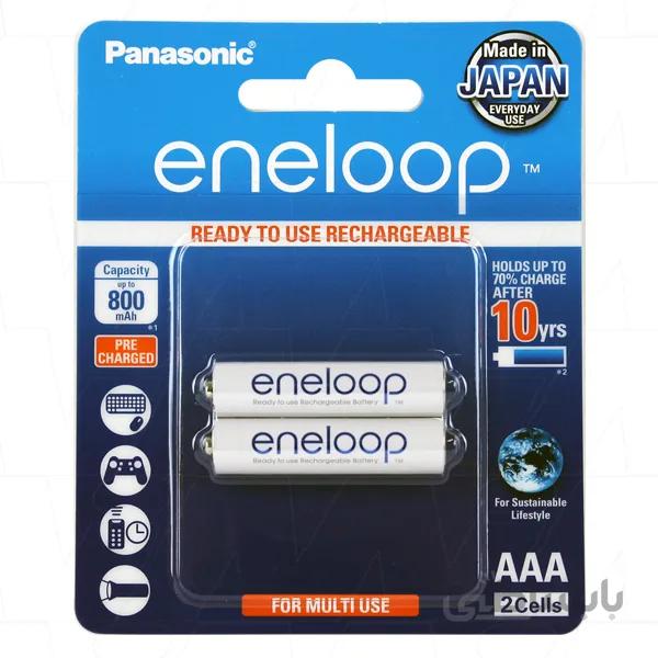 باتری نیم قلمی قابل شارژ 800mAh دوتایی مارک Panasonic eneloop