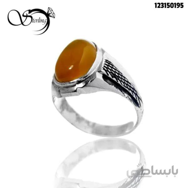 انگشتر شرف الشمس مردانه ۹۲۵ عیار کد:۱۸۸۴