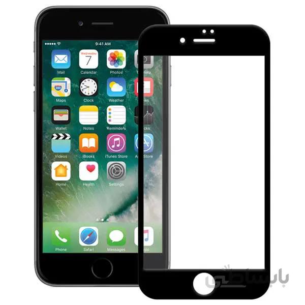 گلس شیشه ای تمام چسب آیفون iPhone 7/8 Plus مشکی ا Full Cover Glass For iPhone 7/8 Plus