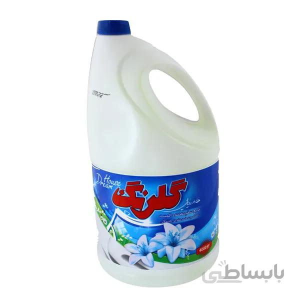 مایع سفیدکننده ضدعفونی کننده سطوح و البسه ۴۰۰۰گرم گلرنگ