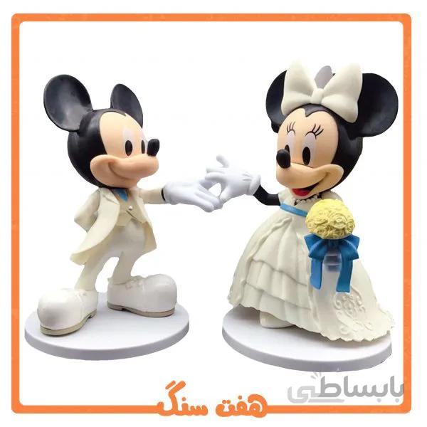 اکشن فیگور میکی ماوس و مینی ماوس عروس و داماد Mickey mouse Minnie mouse
