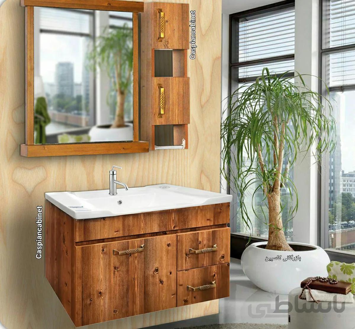 روشویی کابینت دار آنجلا چوب80 سانت ا روشویی کابینت دار آنجلا چوب80 سانت