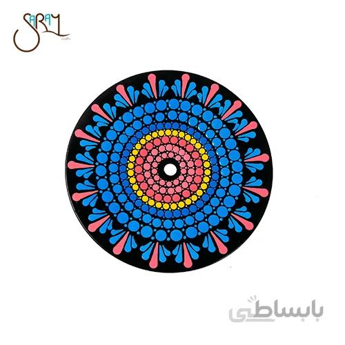 بشقاب دیوارکوب نقطه کوبی سفالی کد 3702