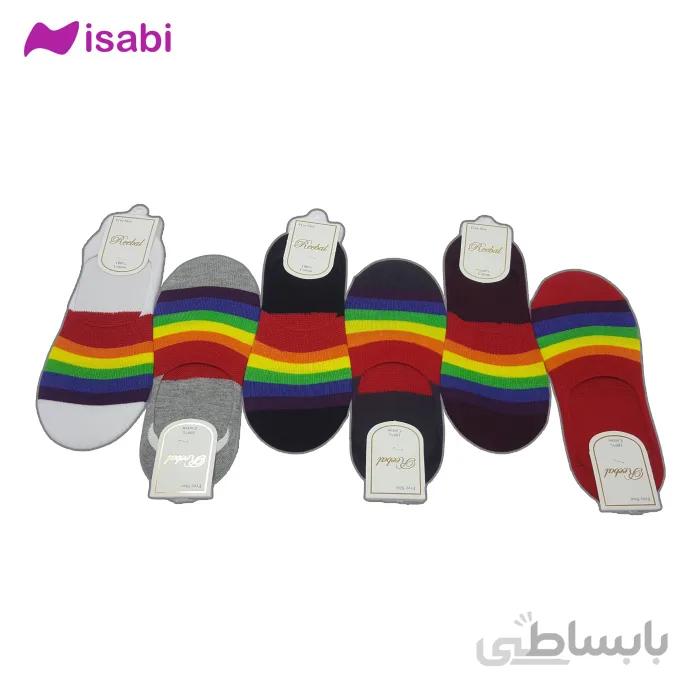 جوراب کالج بچه گانه رنگین کمان ریبال