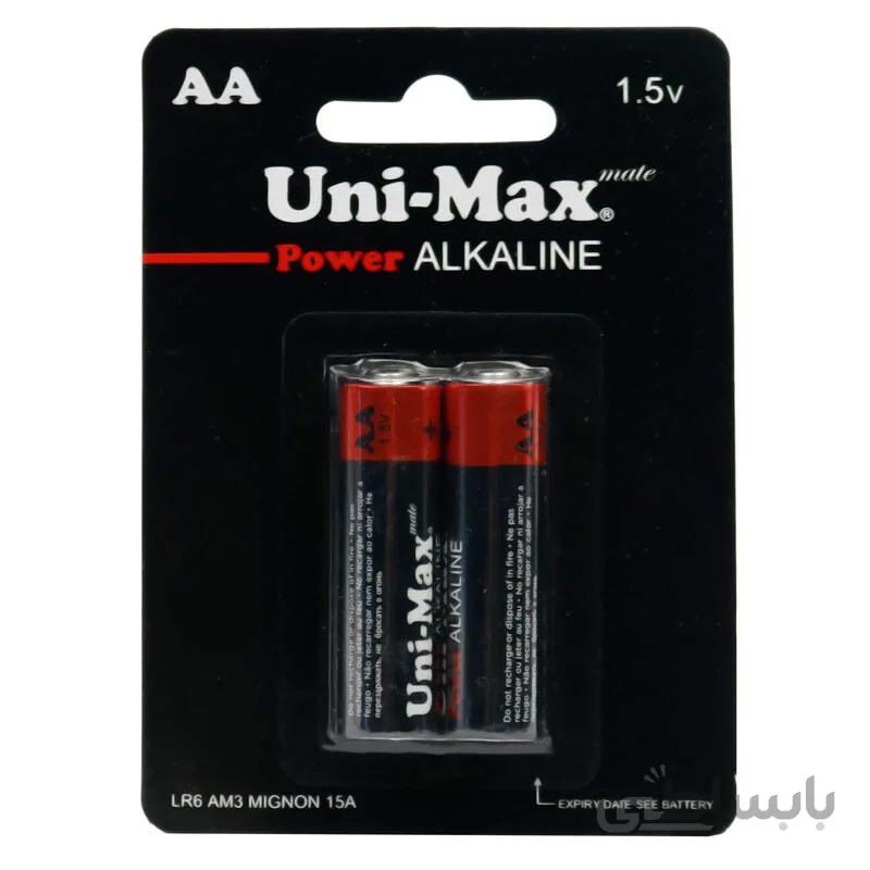 باتری دوتایی قلمی Uni-Max Power Alkaline UB-LR6-BP2-AM3 1.5V AA