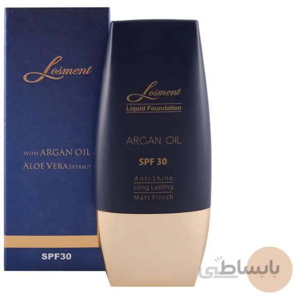 کرم پودر تیوپی مناسب پوست چرب حاوی آرگان و آلوورا لوسمنت SPF 30 شماره 222 ا Losment Foundatin SPF 30 No 222