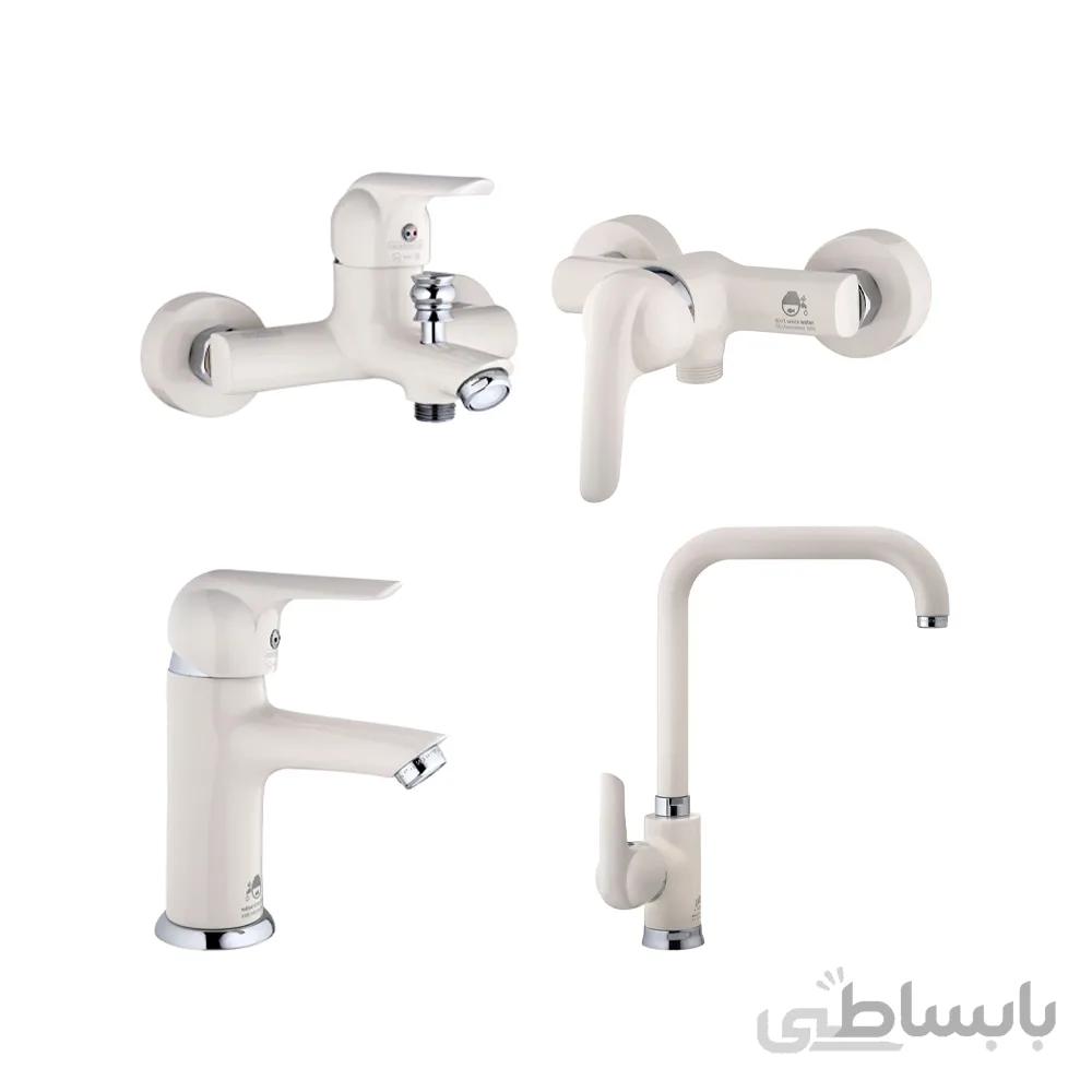 ست شیرالات درخشان مدل کاج وایت