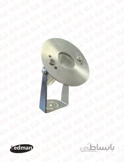 چراغ استخری پایه دار 3 وات IP68 استیل ضد اسید لدمان