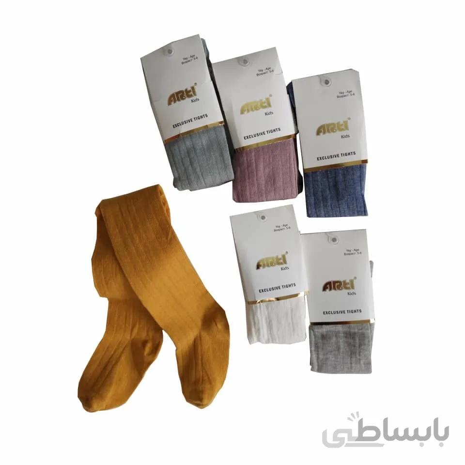 جوراب شلواری دخترانه راه راه