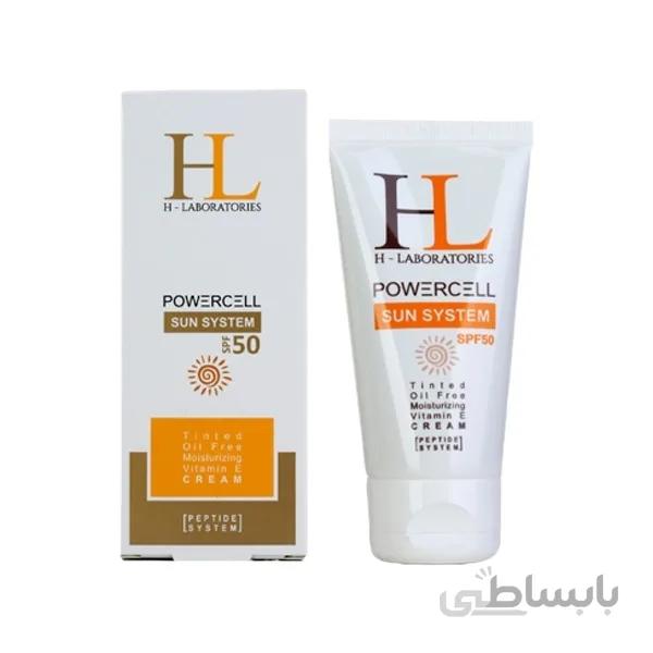 کرم ضد آفتاب رنگی SPF50 اچ ال ا HL Sunscreen Tinted SPF50 Cream