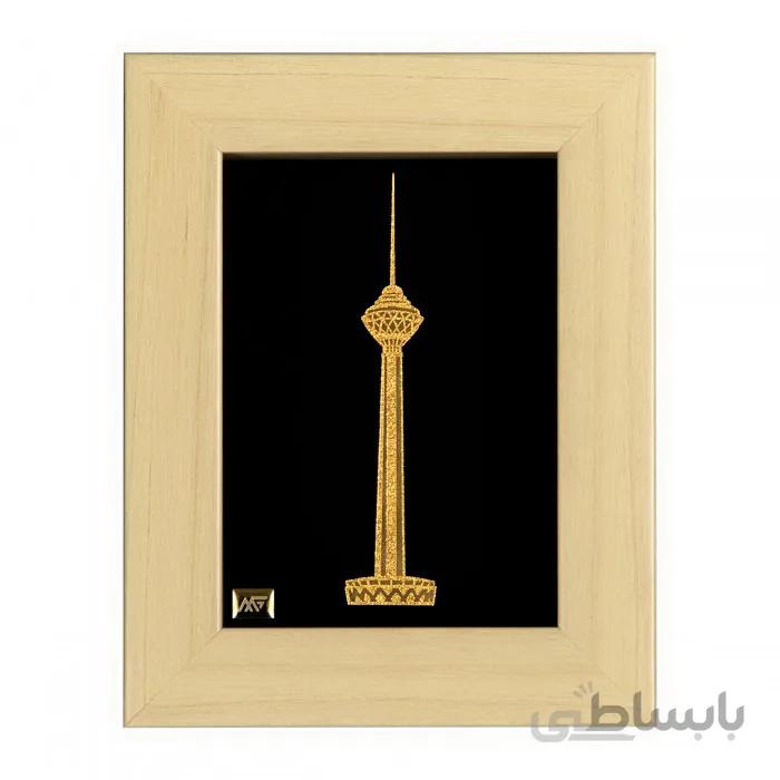 تابلو ورق طلا برج میلاد TF058