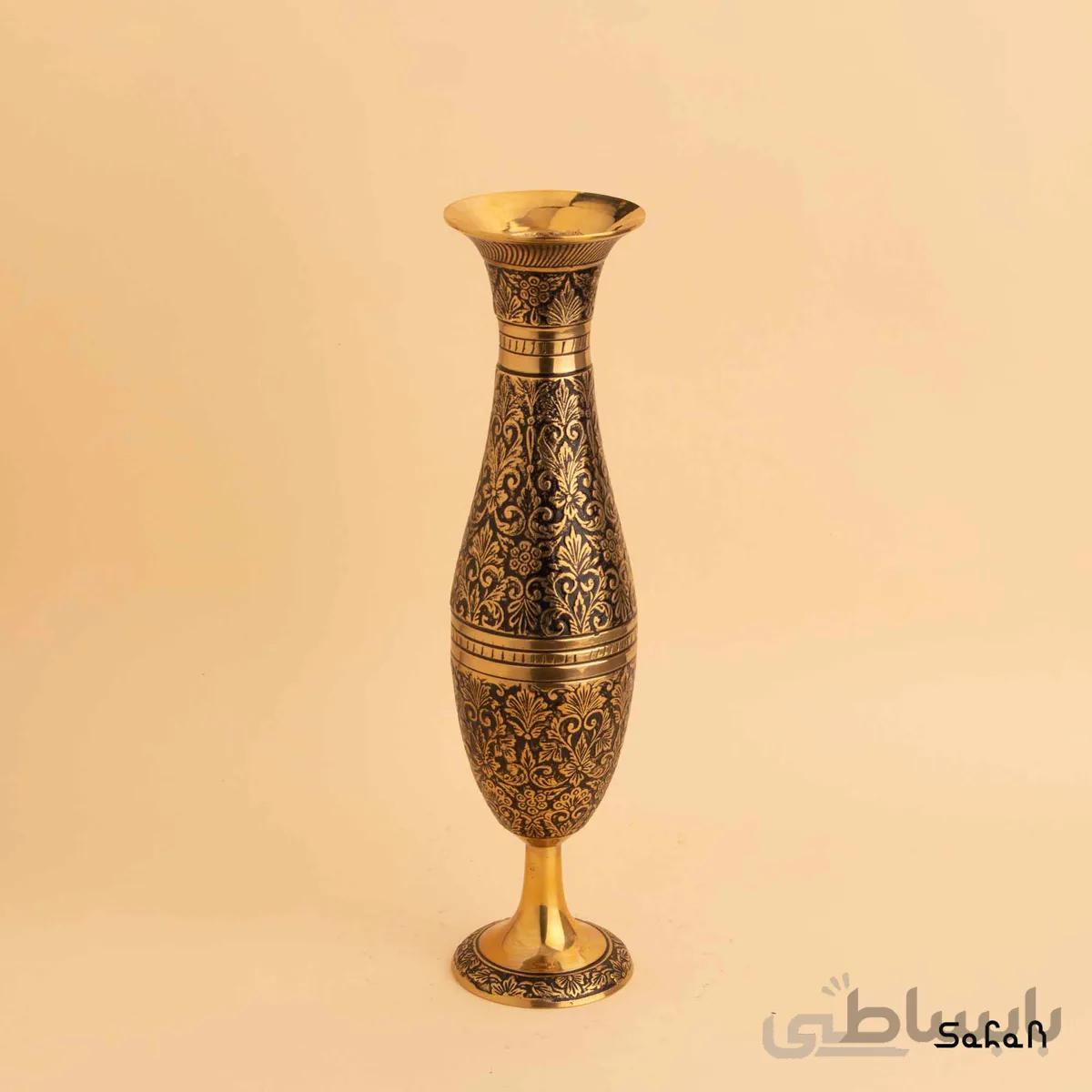 گلدان برنجی میناکاری طرح تاج مدل ساراس