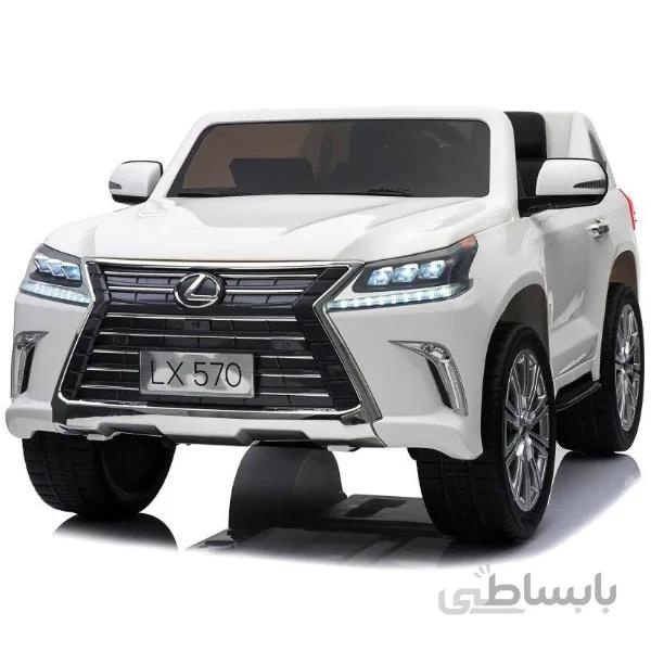 ماشین شارژی لکسوس LX570 White ا Lexus LX 570 Suv 4x4 Bianca Baby Ride On Car
