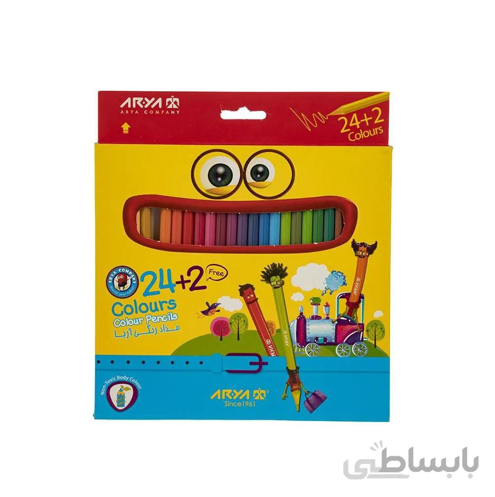 مداد رنگی 24 رنگ آریا مدل 3017 ا Arya 3017 24 Color Pencil