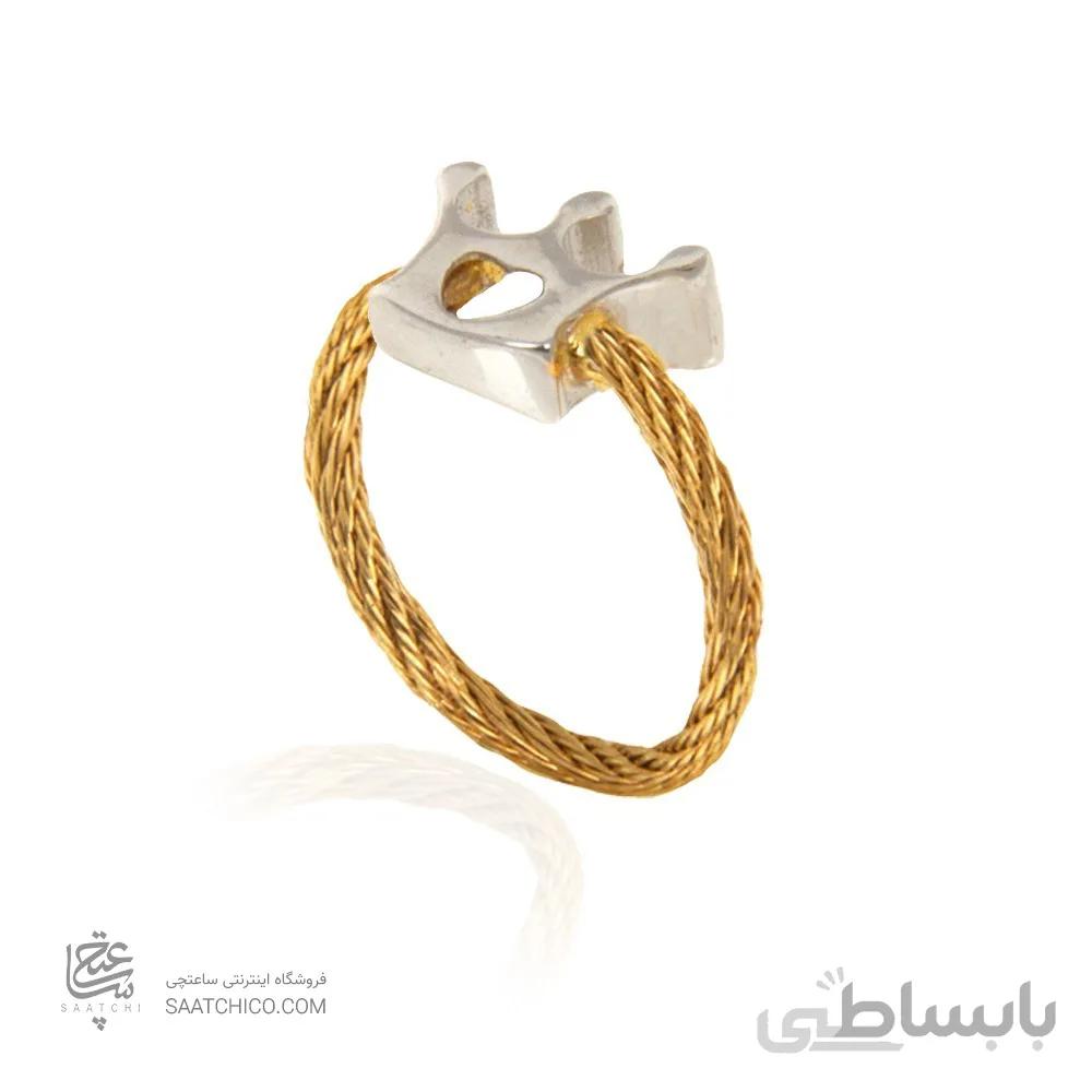 انگشتر طلا زنانه فرد طرح تاج کد CR446