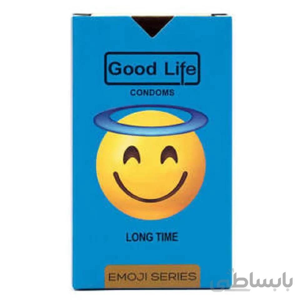 کاندوم گودلایف سری ایموجی مدل Long Time بسته 6 عددی ا Good Life Long Time Emoji Series Condoms 6PSC