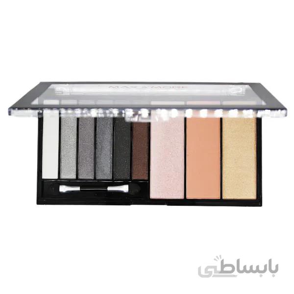 پالت سایه ۹ رنگ مکس اند مور (Max & More Eyeshadow-Highlight-Bronze-Blush Palette-Smokey)