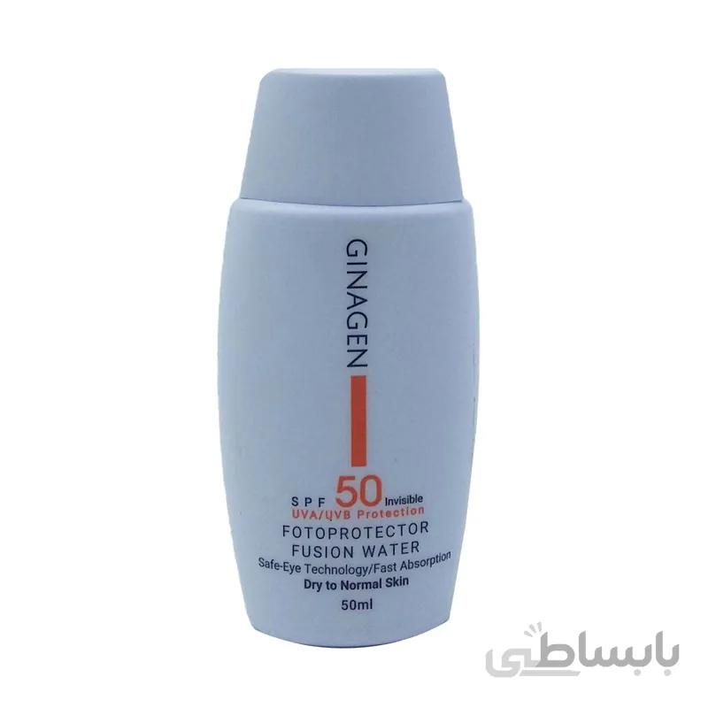 ضد آفتاب ژیناژن فیوژن واتر SPF50 پوست خشک و نرمال