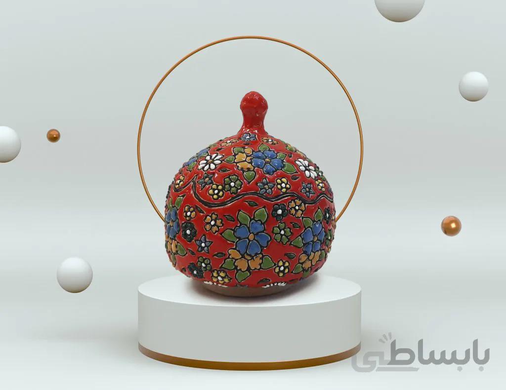 قندان سفالی میناکاری