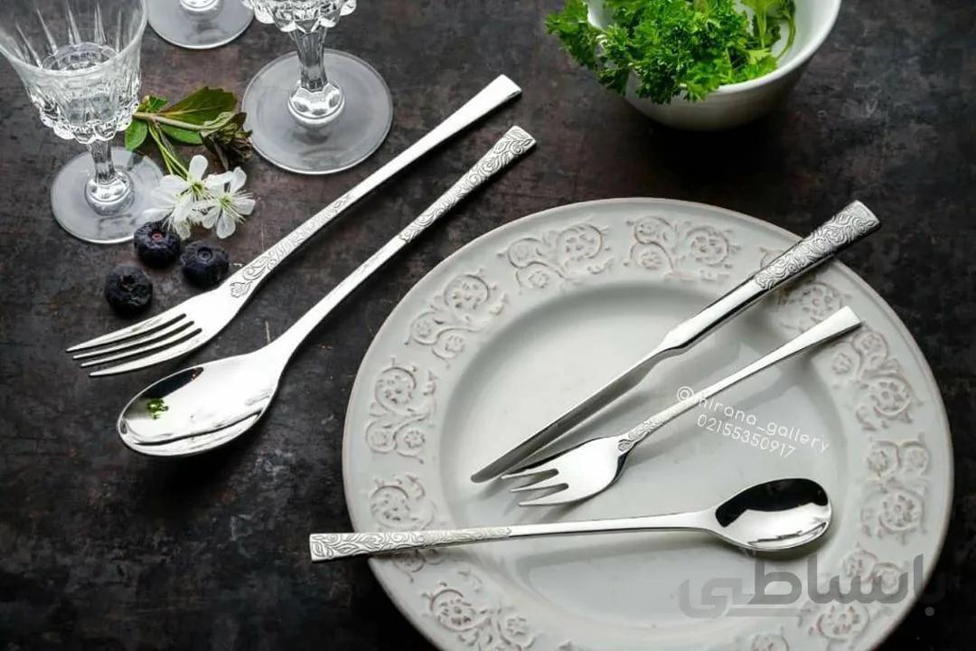 سرویس قاشق چنگال 30 نفره دسته مات و براق برند رزنتال مدل فلوریدا