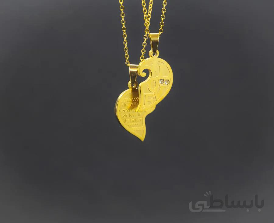گردنبند قلب دوتکه - G112
