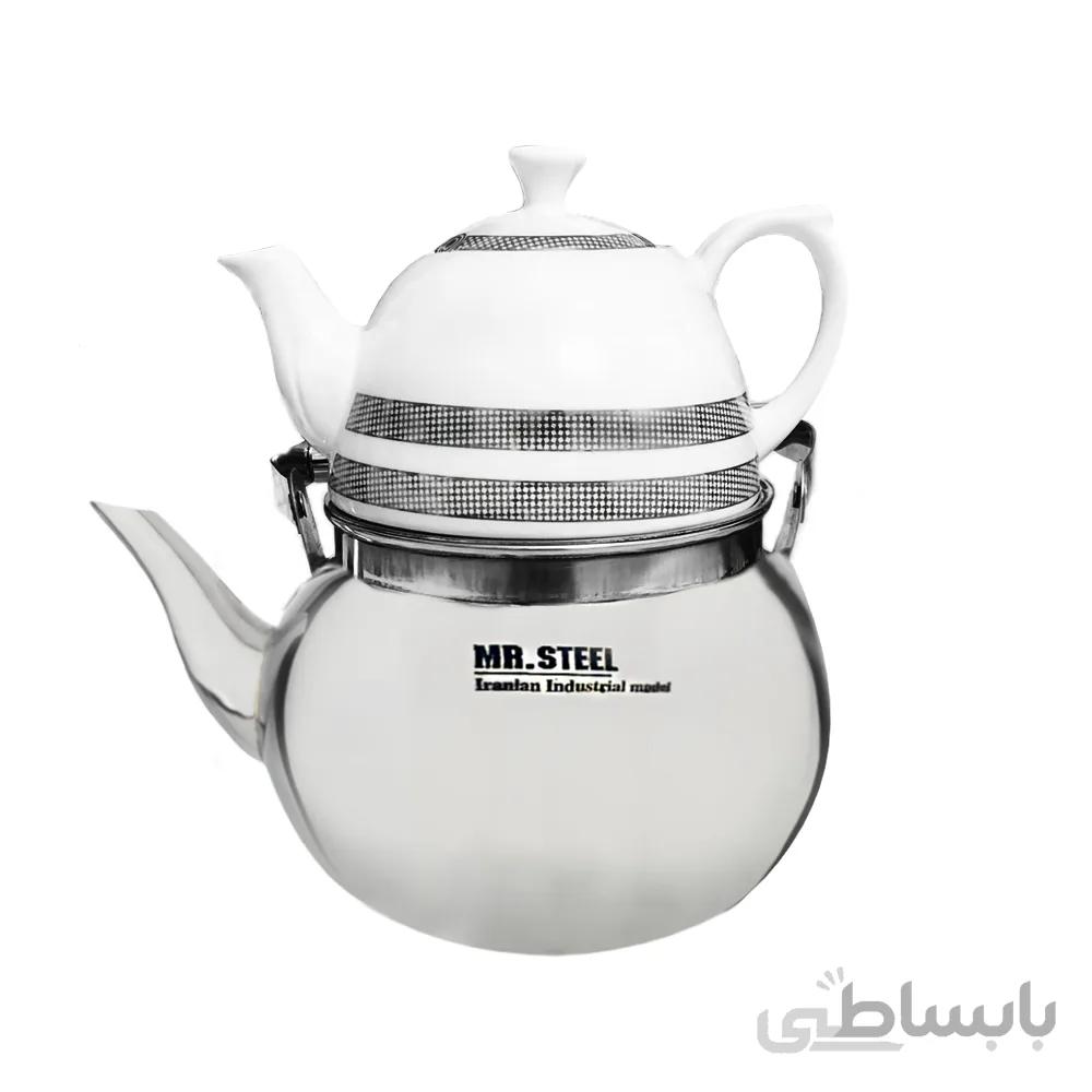 ست کتری و قوری مستر استیل مدل 404