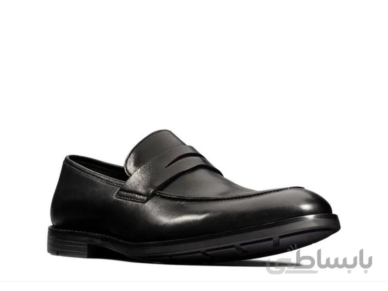 کفش مردانه کلارکس مدل Clarks RONNIE STEP BLACK LEATHER