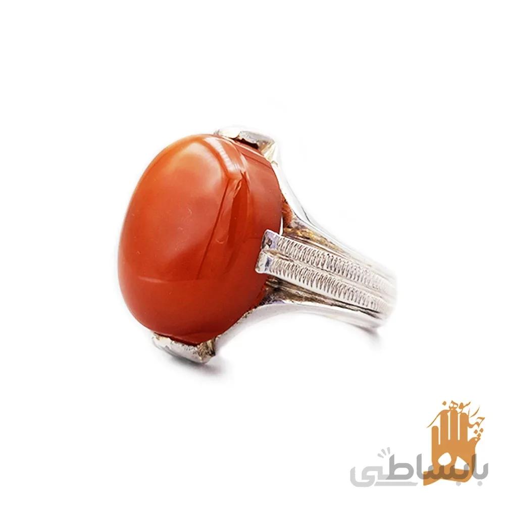 انگشتر نجفی نگین عقیق سرخ خراسانی