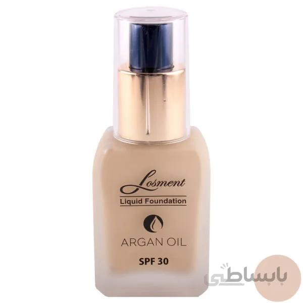 کرم پودر پمپی حاوی آرگان و آلوورا لوسمنت SPF 30 شماره 203 ا Losment Foundatin SPF 30 No 203